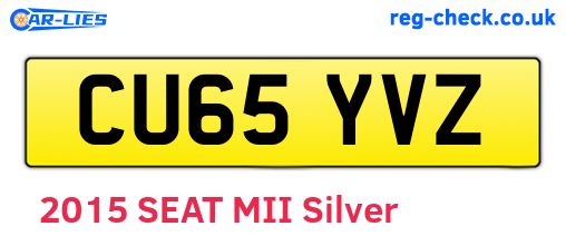 CU65YVZ are the vehicle registration plates.