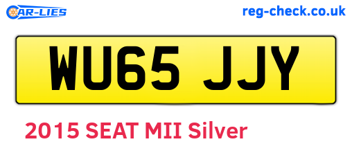 WU65JJY are the vehicle registration plates.
