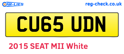 CU65UDN are the vehicle registration plates.