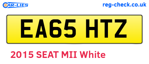 EA65HTZ are the vehicle registration plates.