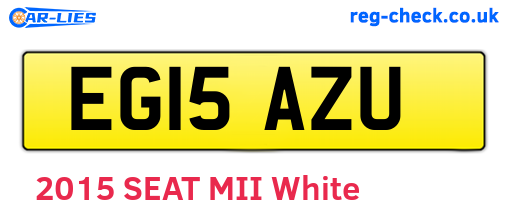 EG15AZU are the vehicle registration plates.