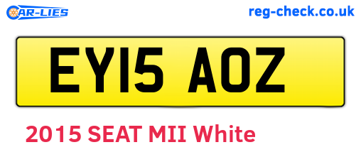 EY15AOZ are the vehicle registration plates.