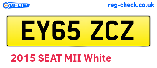 EY65ZCZ are the vehicle registration plates.