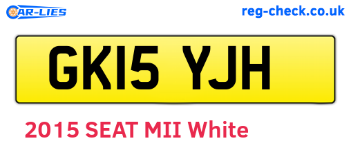 GK15YJH are the vehicle registration plates.