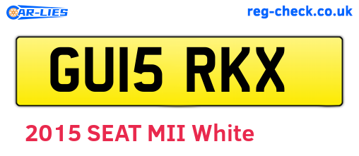 GU15RKX are the vehicle registration plates.