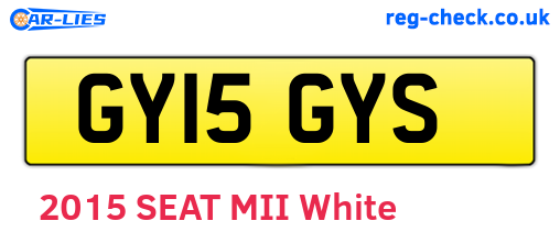GY15GYS are the vehicle registration plates.