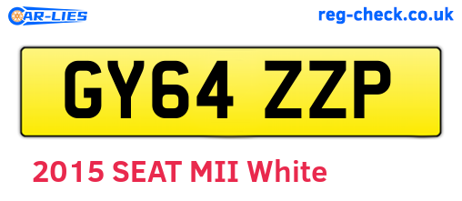 GY64ZZP are the vehicle registration plates.