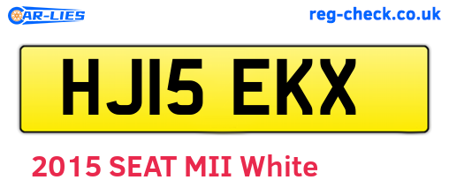 HJ15EKX are the vehicle registration plates.