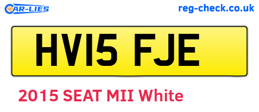 HV15FJE are the vehicle registration plates.