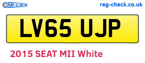 LV65UJP are the vehicle registration plates.