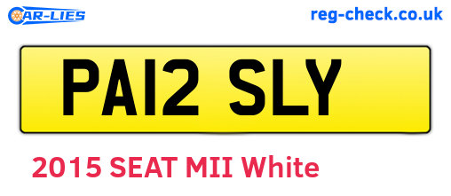 PA12SLY are the vehicle registration plates.