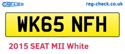 WK65NFH are the vehicle registration plates.