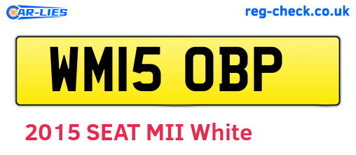 WM15OBP are the vehicle registration plates.