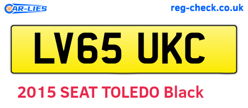 LV65UKC are the vehicle registration plates.
