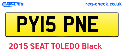 PY15PNE are the vehicle registration plates.