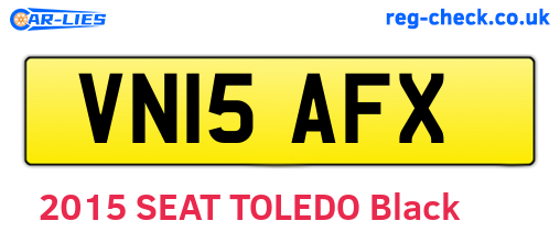 VN15AFX are the vehicle registration plates.