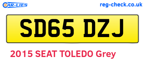 SD65DZJ are the vehicle registration plates.