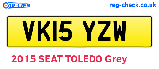 VK15YZW are the vehicle registration plates.