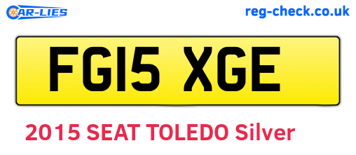 FG15XGE are the vehicle registration plates.