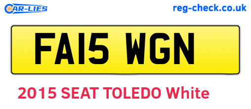 FA15WGN are the vehicle registration plates.