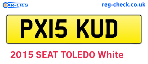PX15KUD are the vehicle registration plates.