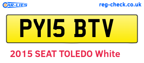 PY15BTV are the vehicle registration plates.