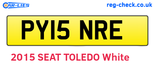 PY15NRE are the vehicle registration plates.