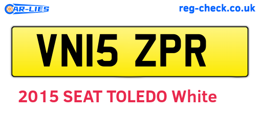 VN15ZPR are the vehicle registration plates.