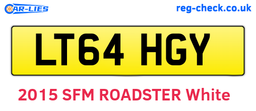 LT64HGY are the vehicle registration plates.