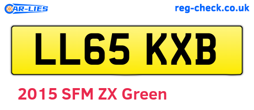 LL65KXB are the vehicle registration plates.