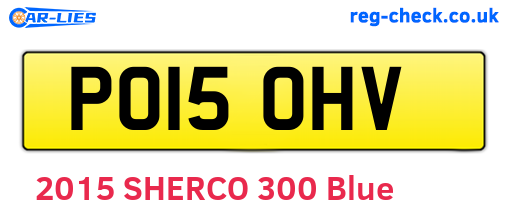 PO15OHV are the vehicle registration plates.