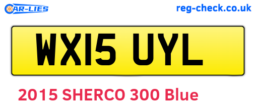 WX15UYL are the vehicle registration plates.