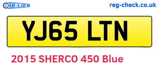 YJ65LTN are the vehicle registration plates.
