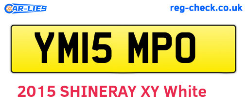 YM15MPO are the vehicle registration plates.
