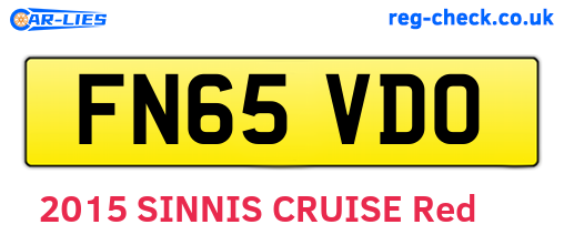 FN65VDO are the vehicle registration plates.