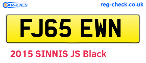 FJ65EWN are the vehicle registration plates.