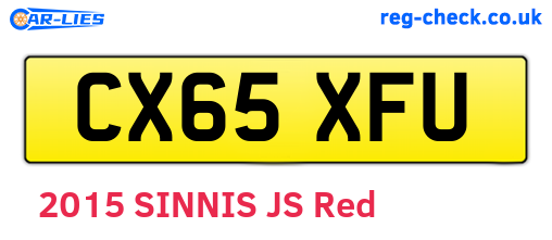 CX65XFU are the vehicle registration plates.