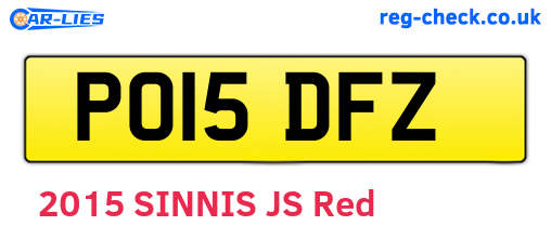 PO15DFZ are the vehicle registration plates.