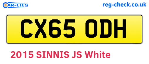CX65ODH are the vehicle registration plates.