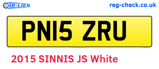 PN15ZRU are the vehicle registration plates.