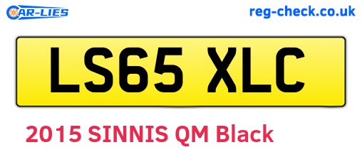 LS65XLC are the vehicle registration plates.