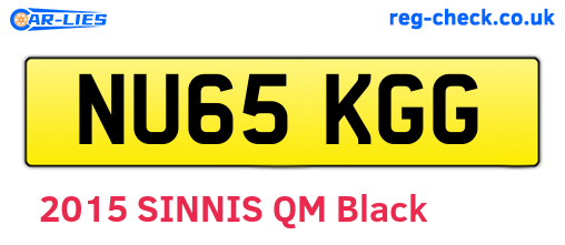 NU65KGG are the vehicle registration plates.