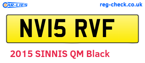 NV15RVF are the vehicle registration plates.