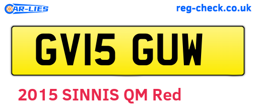 GV15GUW are the vehicle registration plates.