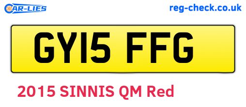 GY15FFG are the vehicle registration plates.