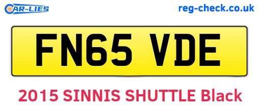 FN65VDE are the vehicle registration plates.