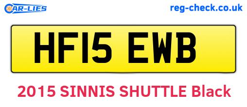 HF15EWB are the vehicle registration plates.