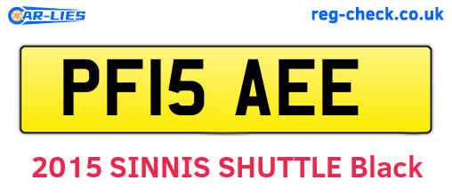 PF15AEE are the vehicle registration plates.