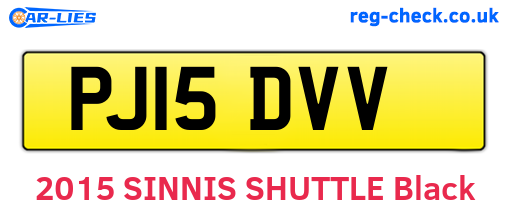 PJ15DVV are the vehicle registration plates.