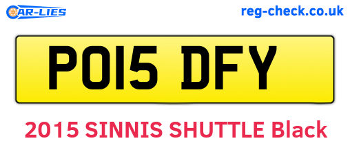 PO15DFY are the vehicle registration plates.